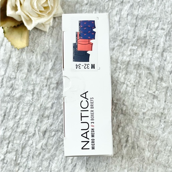 NWT NAUTICA MICRO MESH 3PK BOXER BRIEFS CLASSIC FIT Tag-less w/moisture wicking - Picture 3 of 4